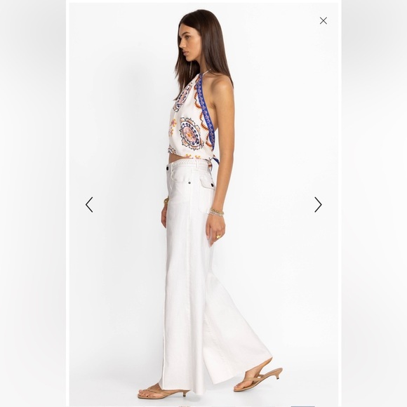 Johnny Was The Braided Wide Leg Jeans White 30 - Picture 3 of 8